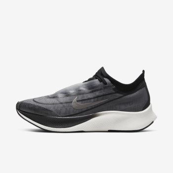 Nike Zoom Fly 3 - Női Futócipő - Sötét Szürke/Fekete/Fehér/Metal